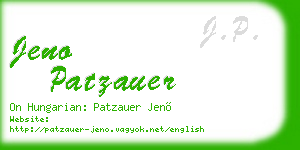 jeno patzauer business card